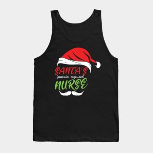 Santa's Favorite Registered Nurse Christmas, Perfect Christmas nurse gift idea Tank Top